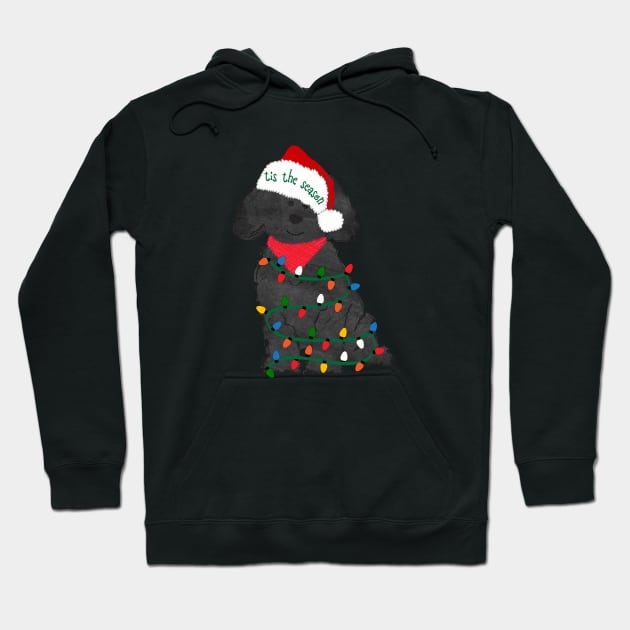 Labradoodle Decorated with Christmas Lights Hoodie by EMR_Designs